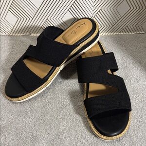 Me Too Hille cutout sandals Women's Sandals slip on black and tan